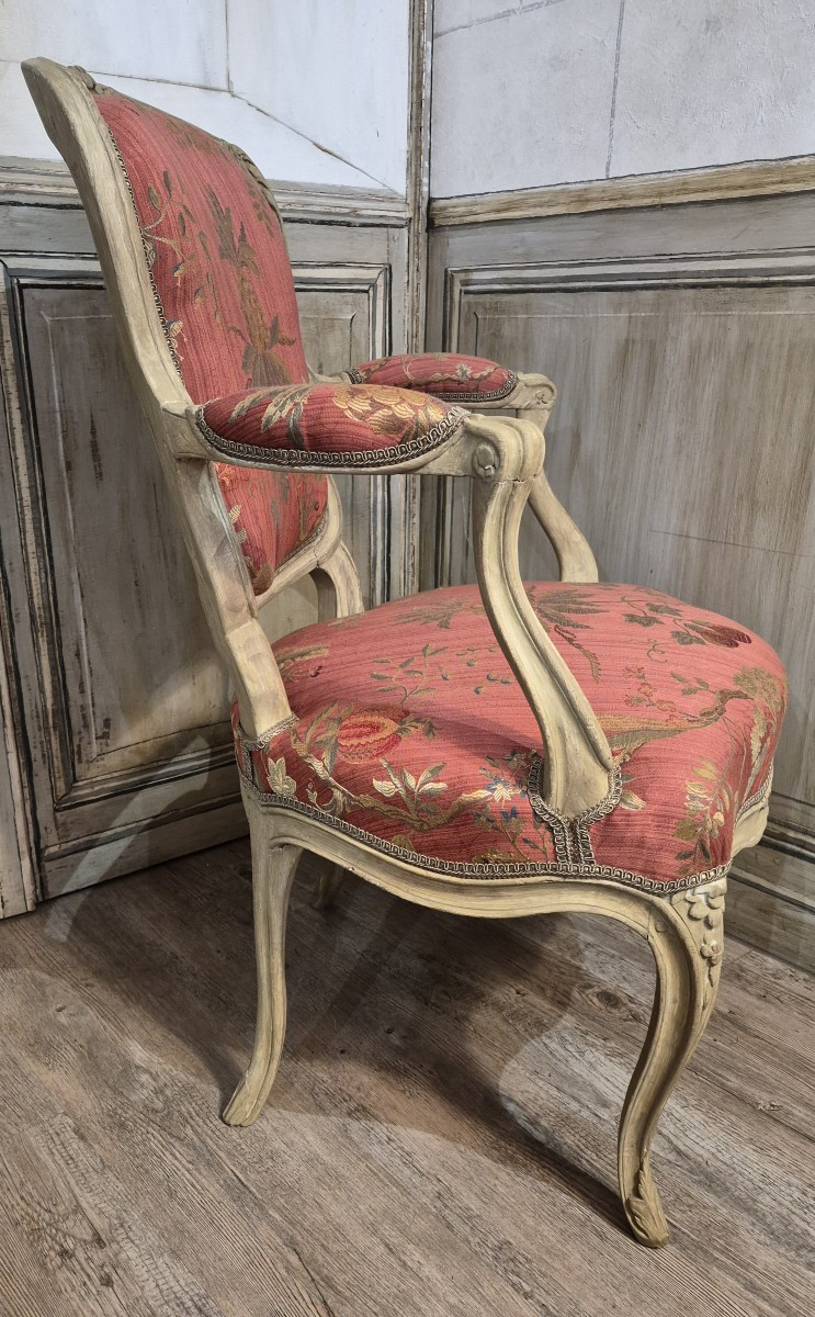 Cabriolet d'époque Louis XV estampillé de Pluvinet -photo-2