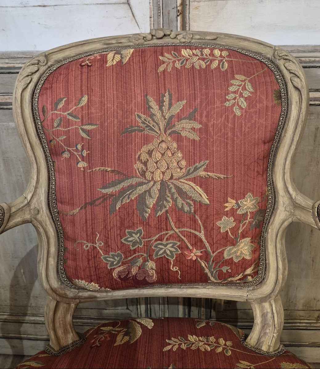 Cabriolet d'époque Louis XV estampillé de Pluvinet -photo-2