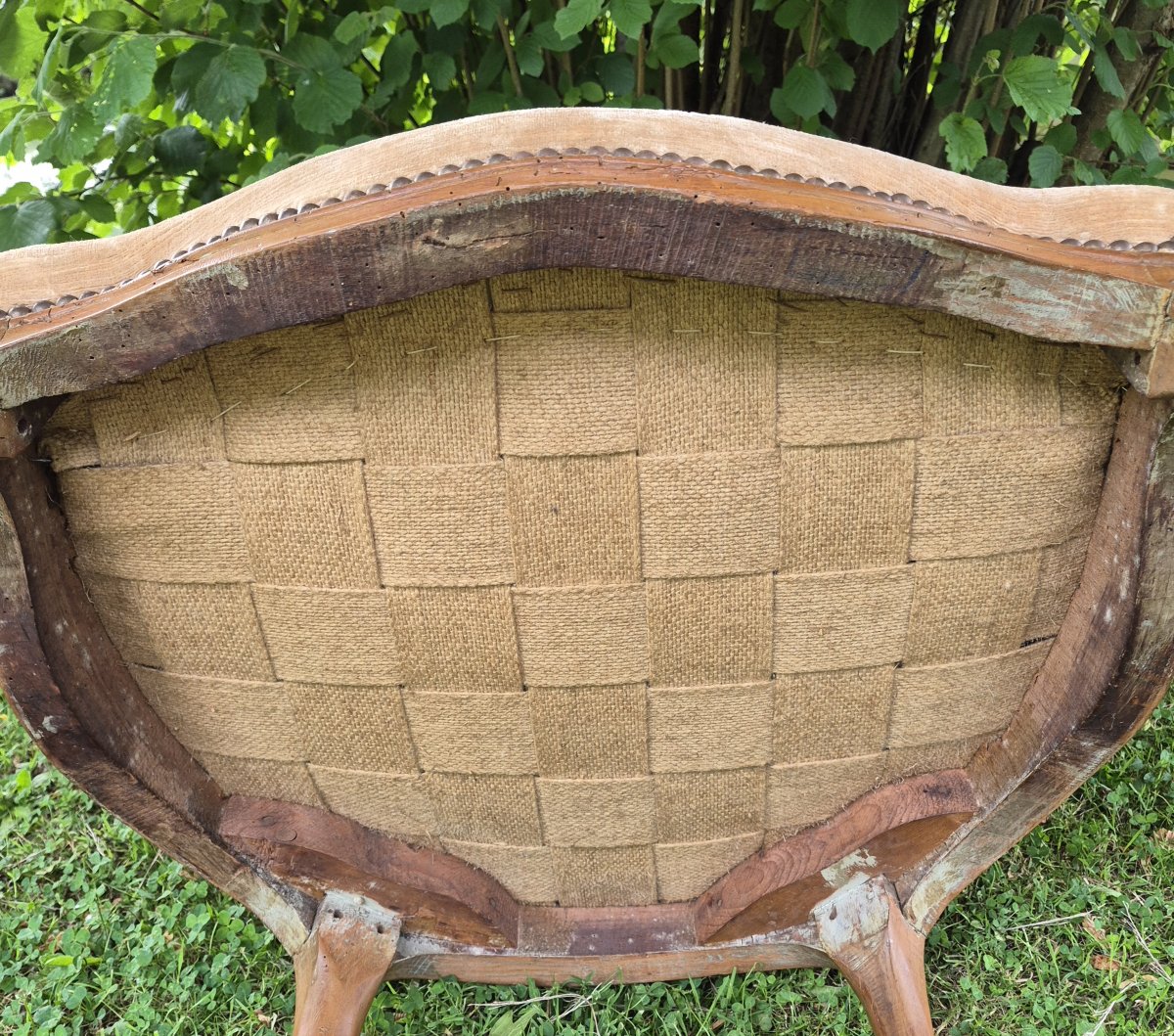 Louis XV Period Bergère Stamped By Pothier-photo-3