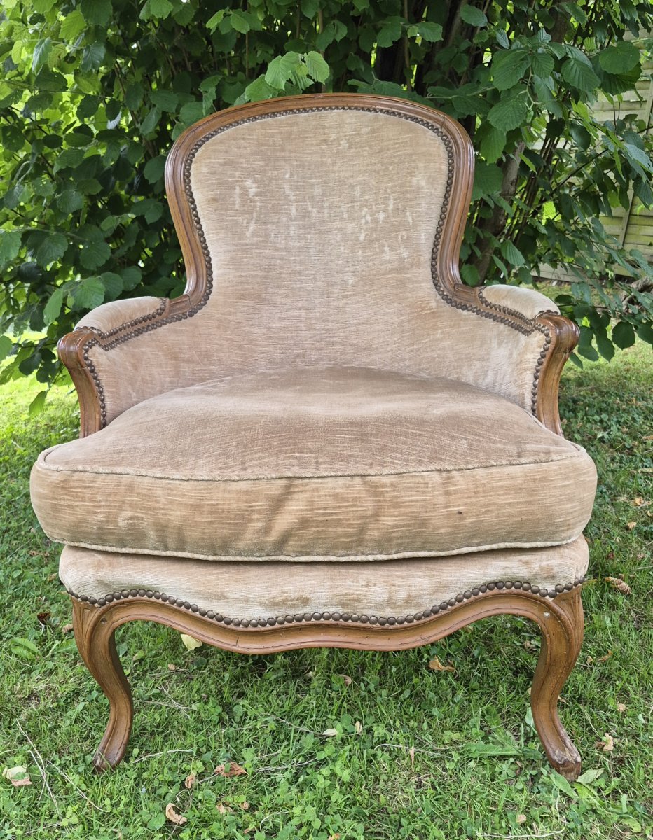 Louis XV Period Bergère Stamped By Pothier