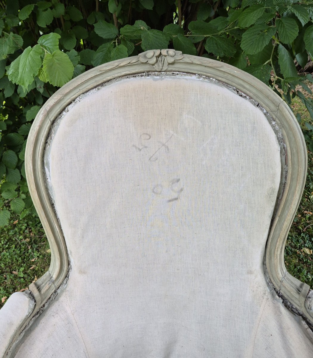 Bergère d'époque Louis XV  estampillée de Bonnemain -photo-4