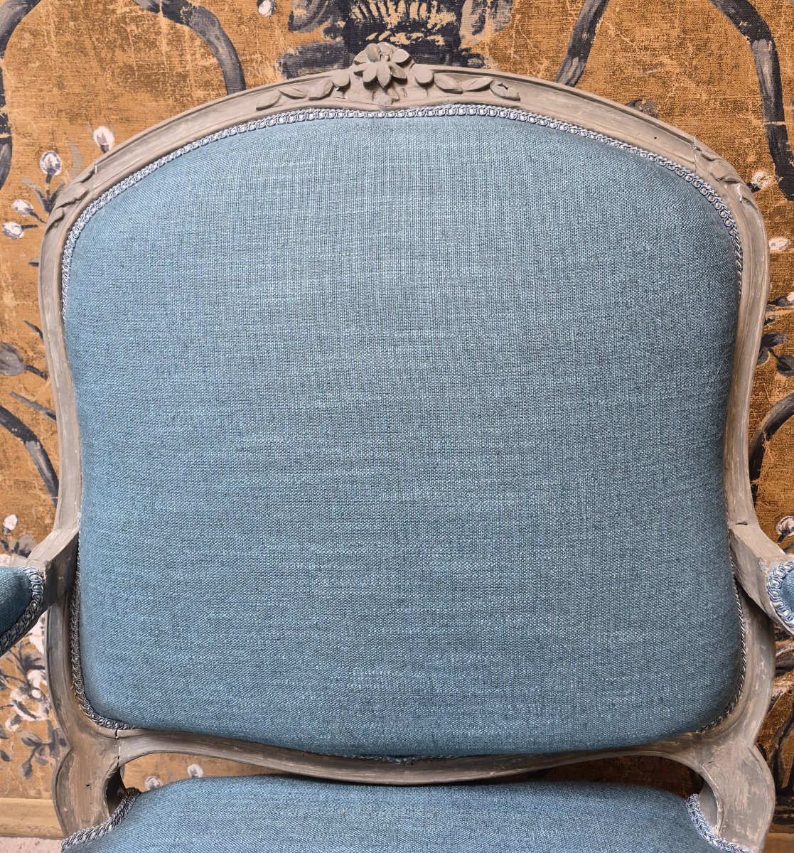 Fauteuil à la reine d'époque Louis XV-photo-1