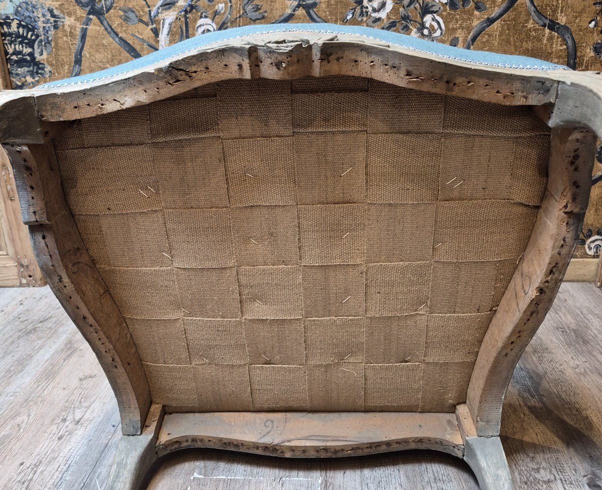 Fauteuil à la reine d'époque Louis XV-photo-7