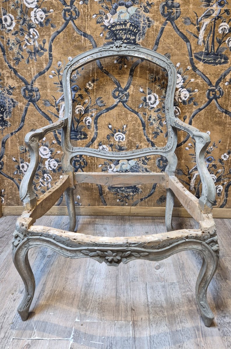 Fauteuil à la reine d'époque Louis XV-photo-8