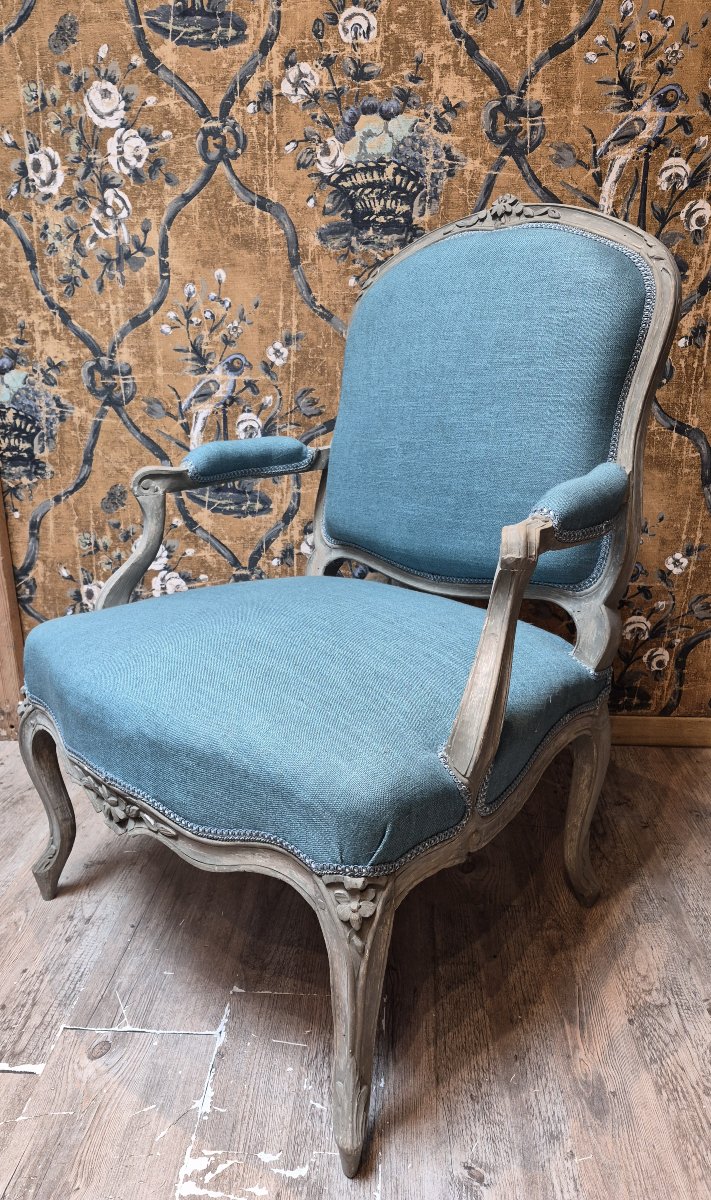 Fauteuil à la reine d'époque Louis XV