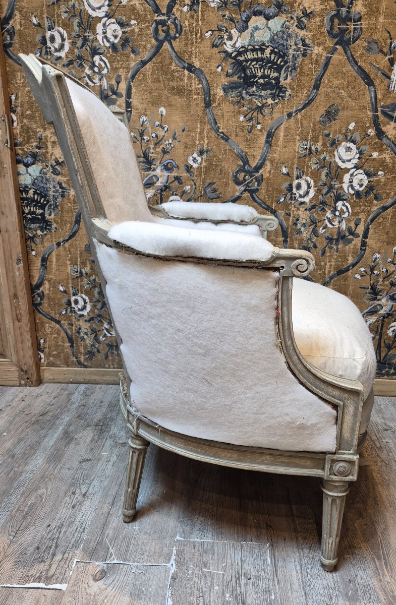 Bergère d'époque Louis XVI estampillée de Henri Jacob -photo-3