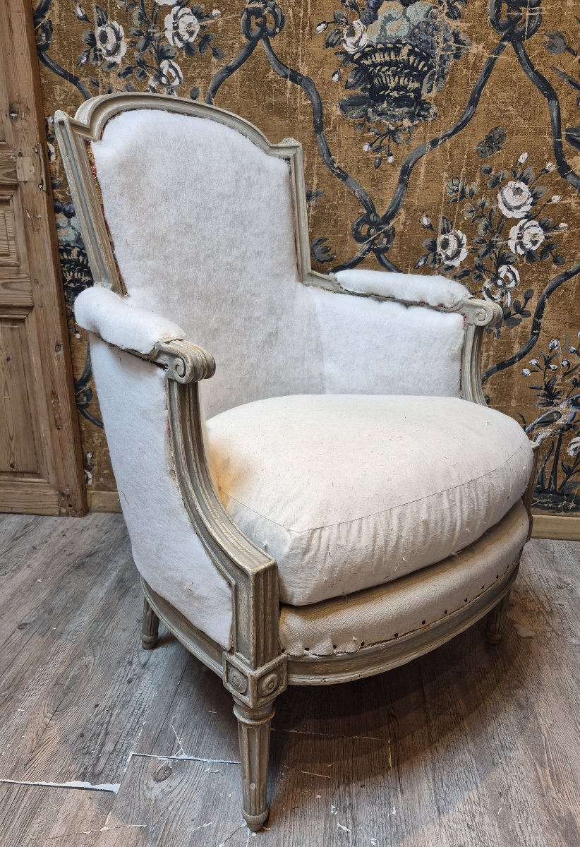 Bergère d'époque Louis XVI estampillée de Henri Jacob 