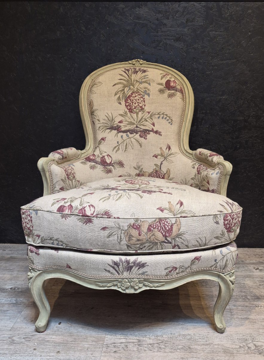 Antique Louis XV-style Armchair Stamped -photo-3