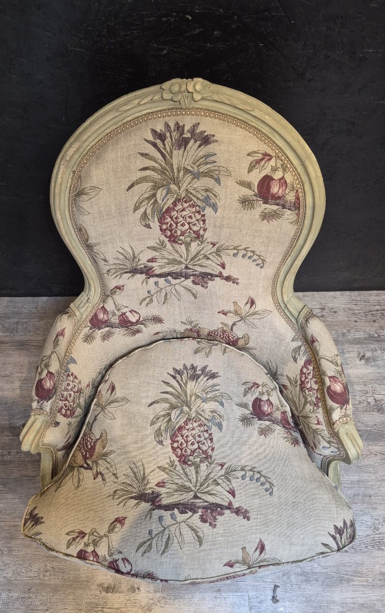 Antique Louis XV-style Armchair Stamped -photo-3