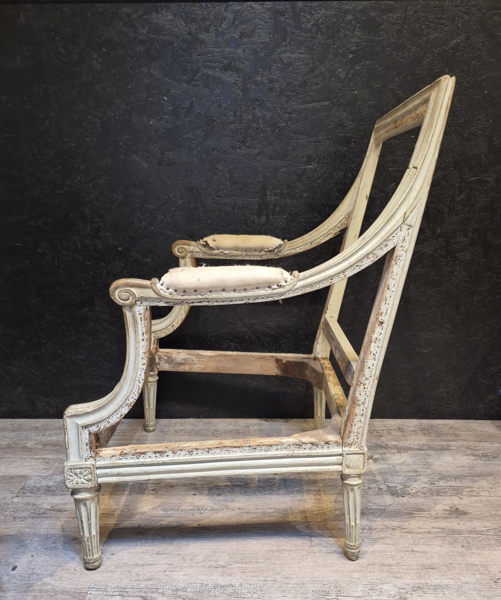 Bergere d'époque Louis XVI estampillée de Lelarge-photo-3
