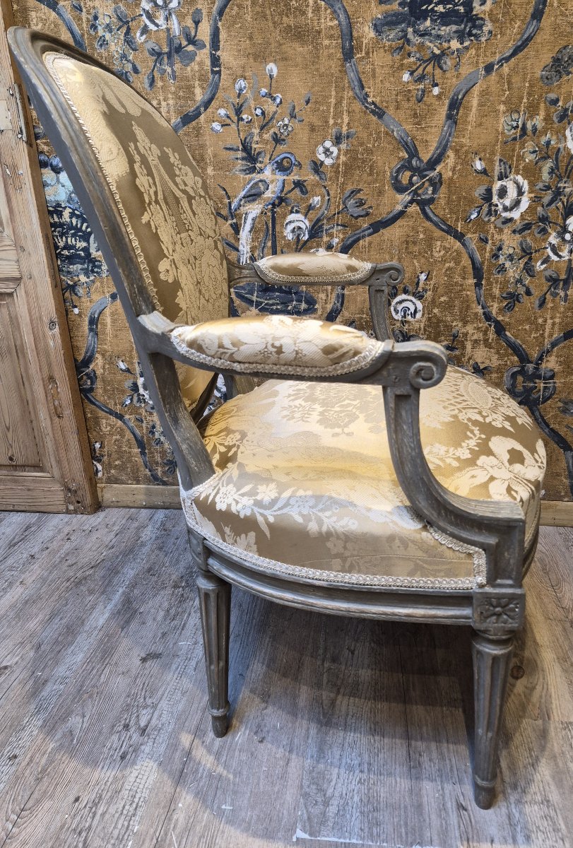 Paire de cabriolets d'époque Louis XVI estampillée de Dupain -photo-4