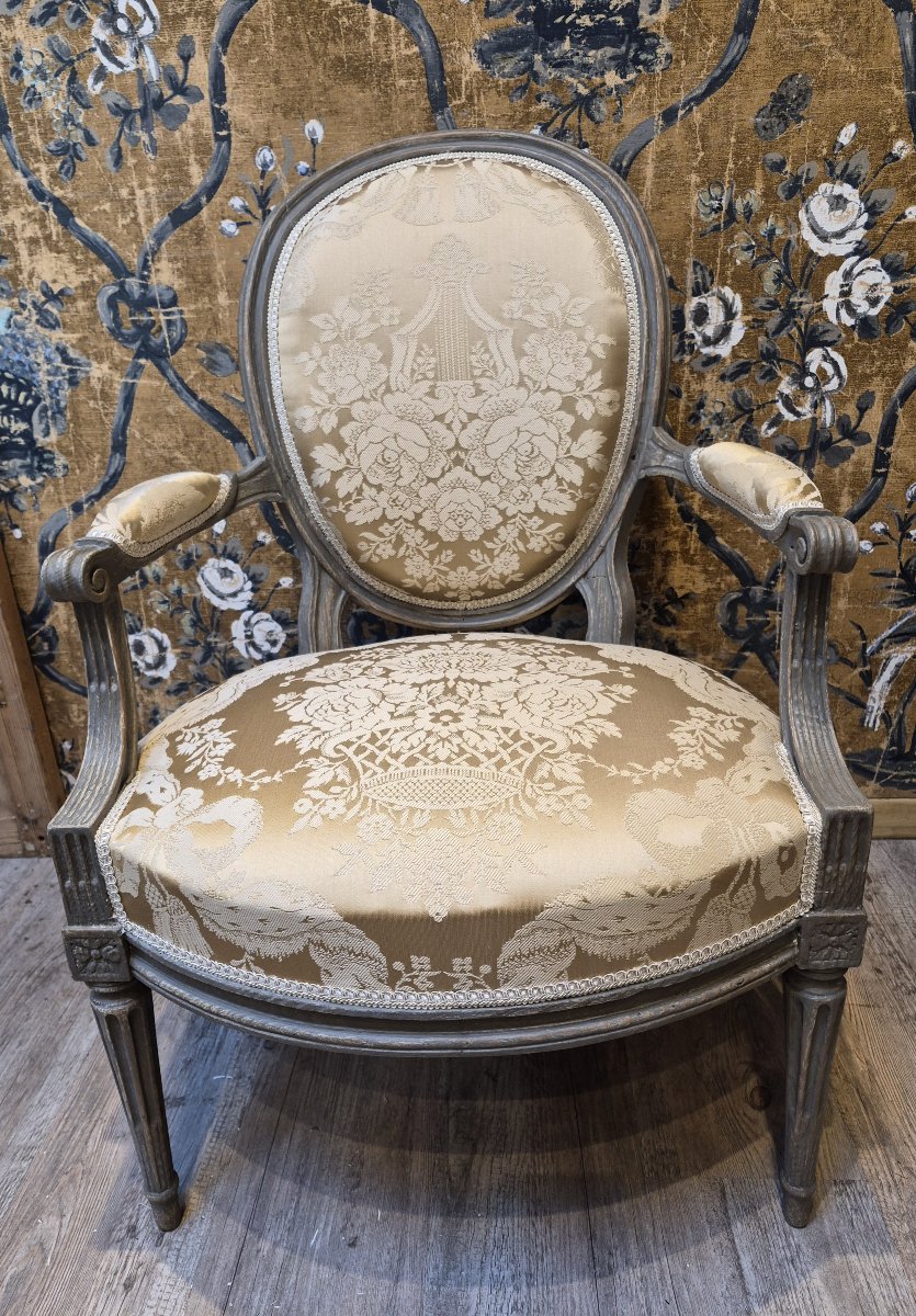 Paire de cabriolets d'époque Louis XVI estampillée de Dupain -photo-1