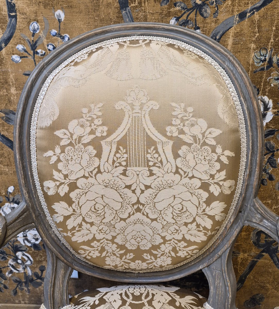 Paire de cabriolets d'époque Louis XVI estampillée de Dupain -photo-5