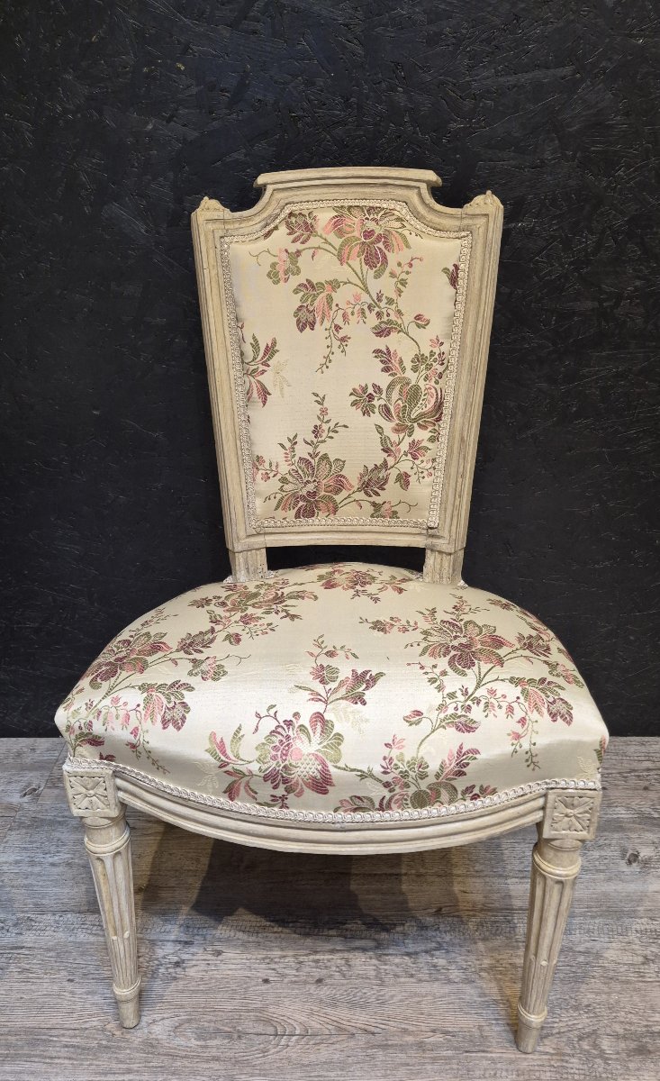 Paire de chaises d'époque Louis XVI -photo-2