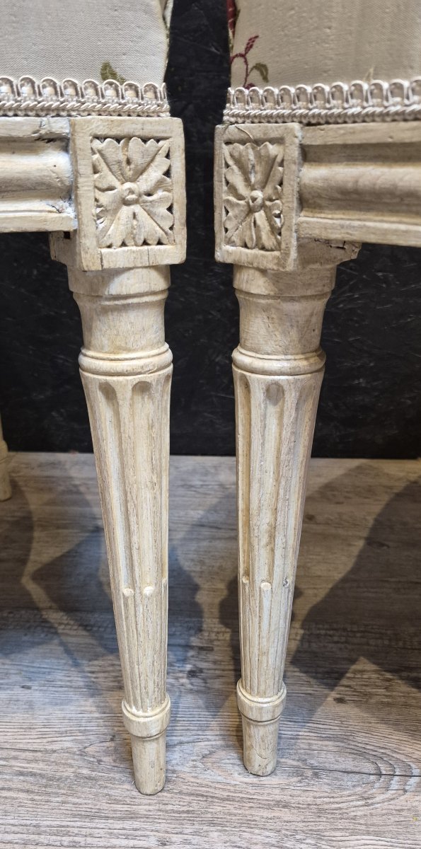Paire de chaises d'époque Louis XVI -photo-6