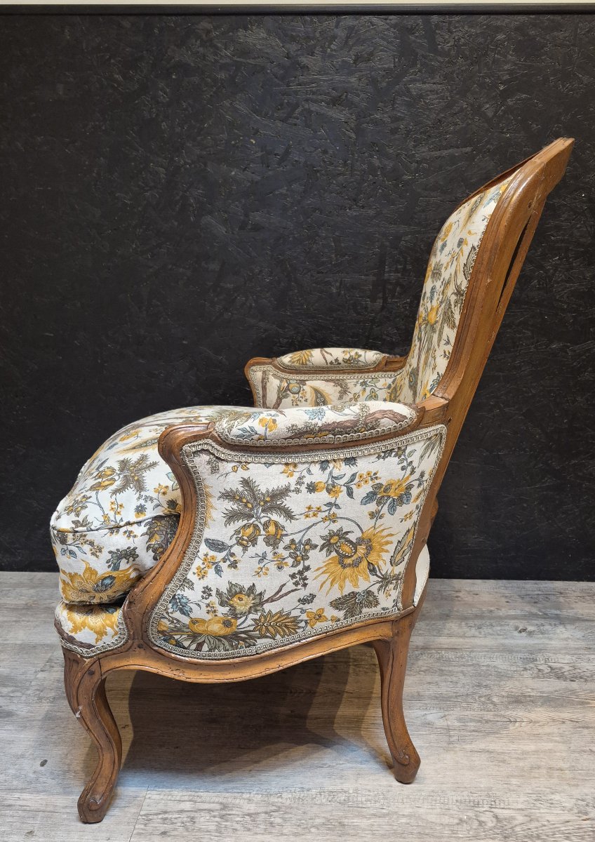 Bergère d'époque Louis XV estampillée de Pothier-photo-3