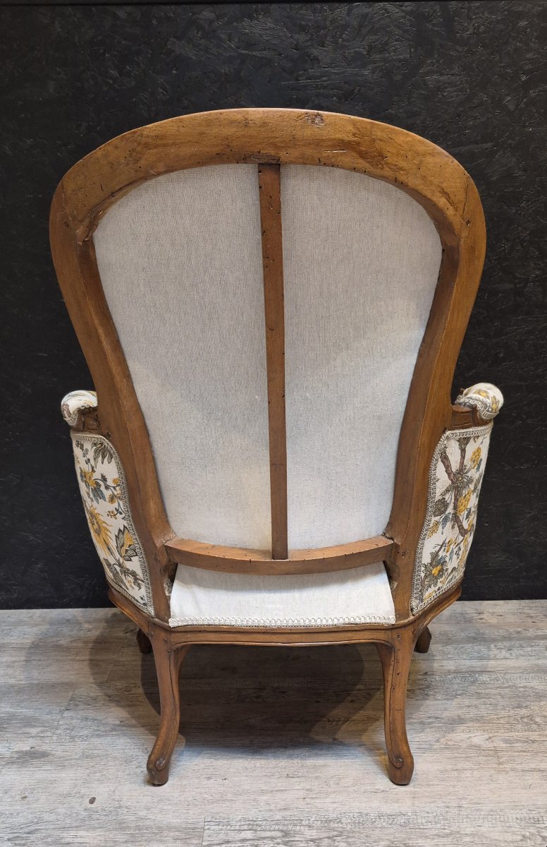 Bergère d'époque Louis XV estampillée de Pothier-photo-1