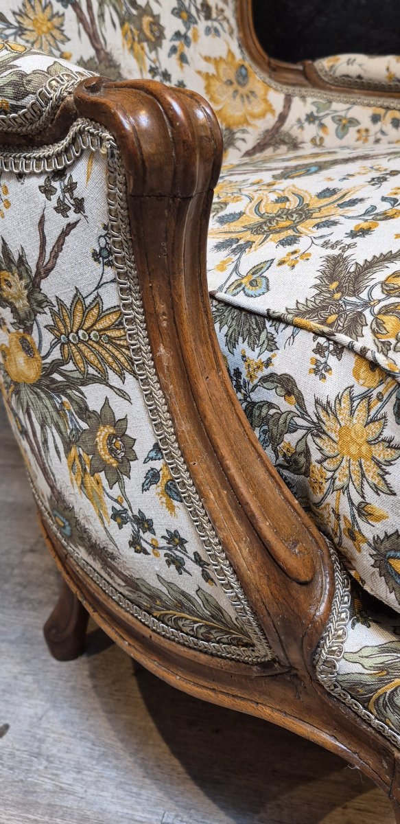 Bergère d'époque Louis XV estampillée de Pothier-photo-2