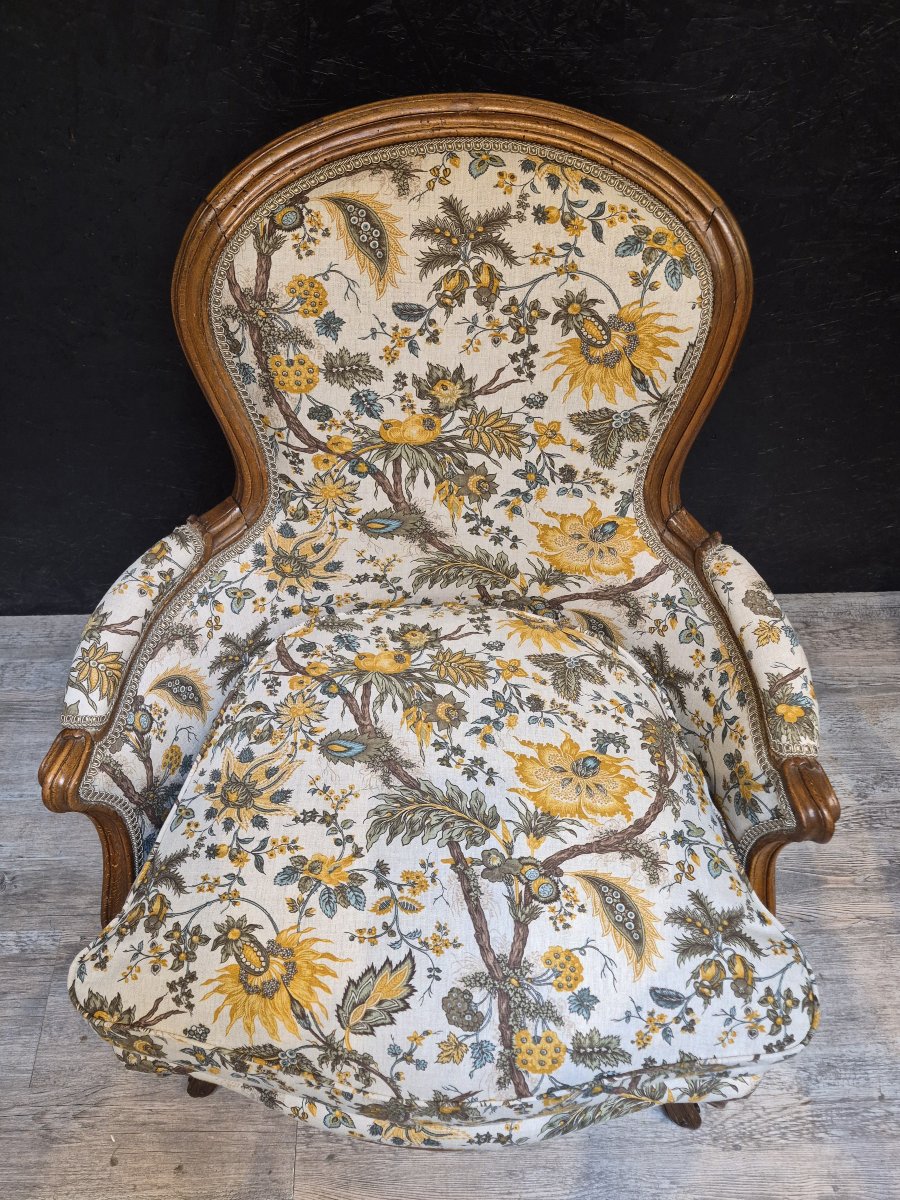Bergère d'époque Louis XV estampillée de Pothier-photo-4