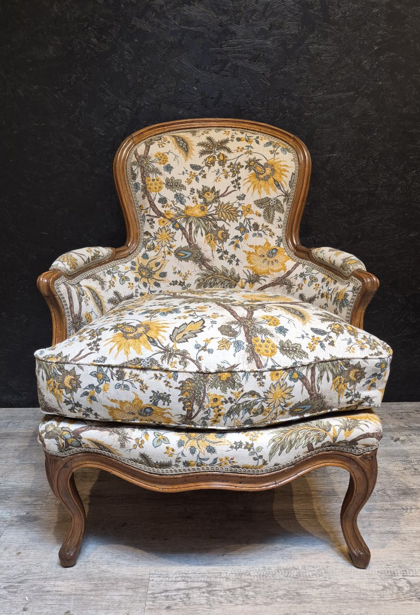 Bergère d'époque Louis XV estampillée de Pothier