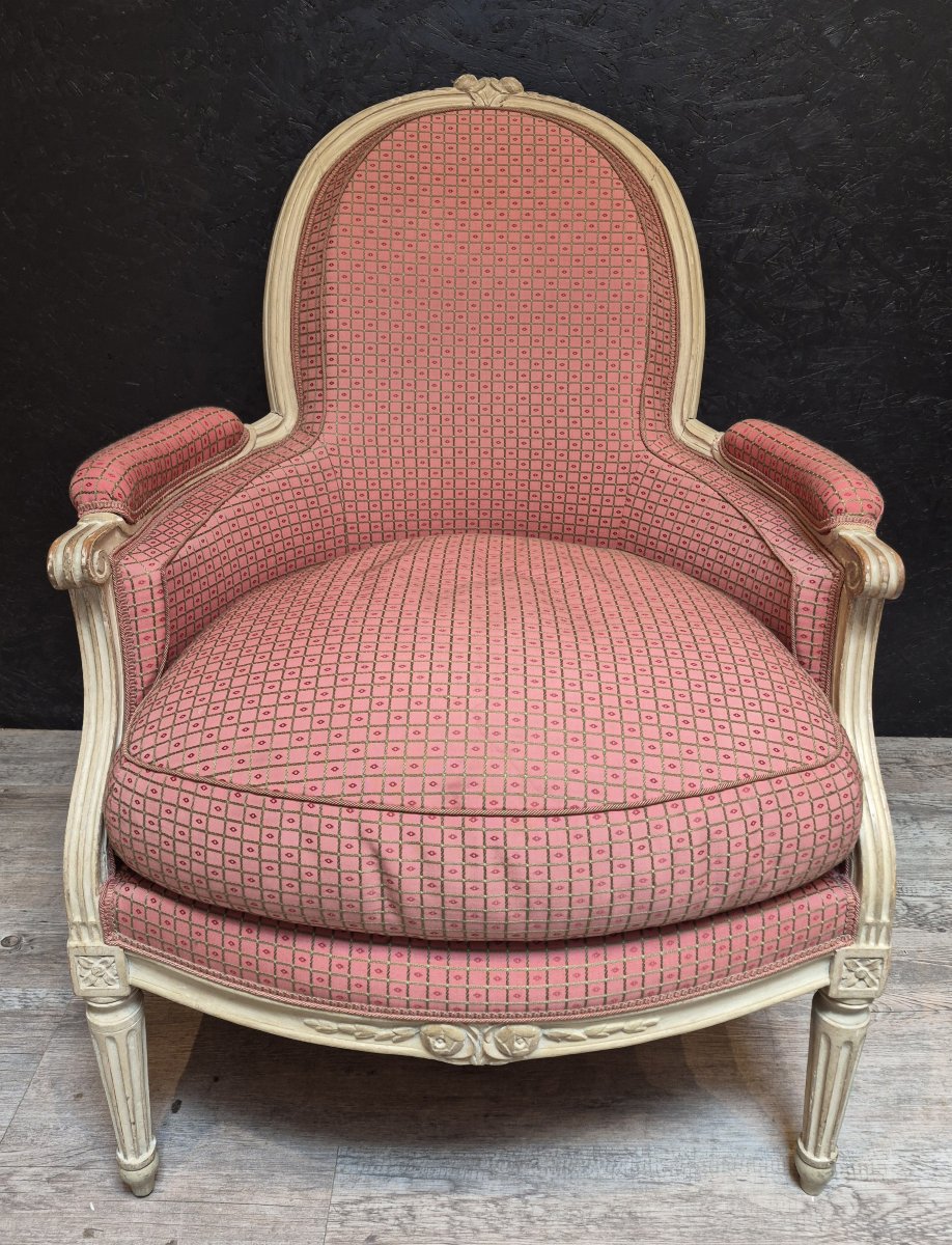Antique Louis XVI-style Armchair Stamped "bonnemain" -photo-2