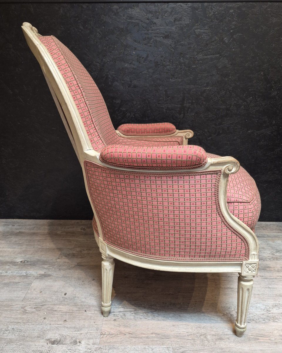 Antique Louis XVI-style Armchair Stamped "bonnemain" -photo-4