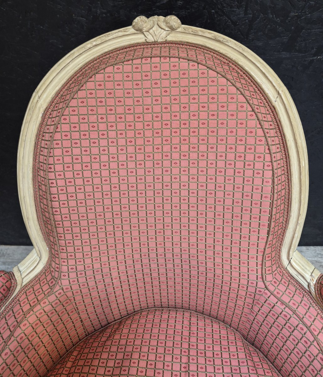 Antique Louis XVI-style Armchair Stamped "bonnemain" -photo-4