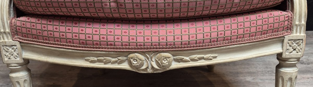 Antique Louis XVI-style Armchair Stamped "bonnemain" -photo-5