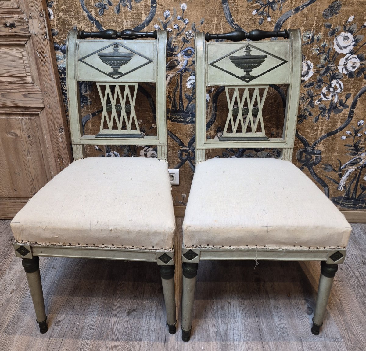 Paire de chaises d'époque directoire -photo-7