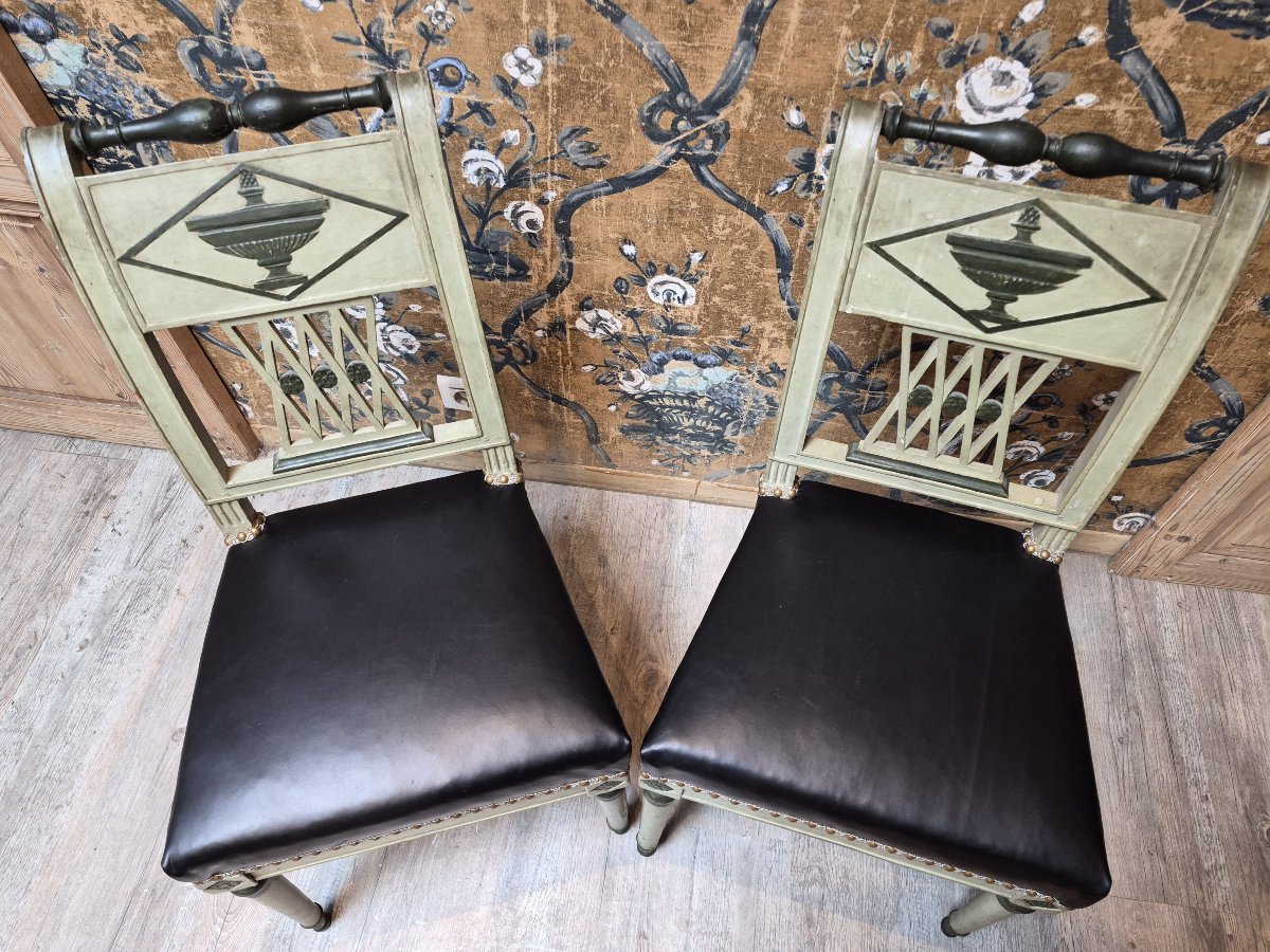 Paire de chaises d'époque directoire -photo-8