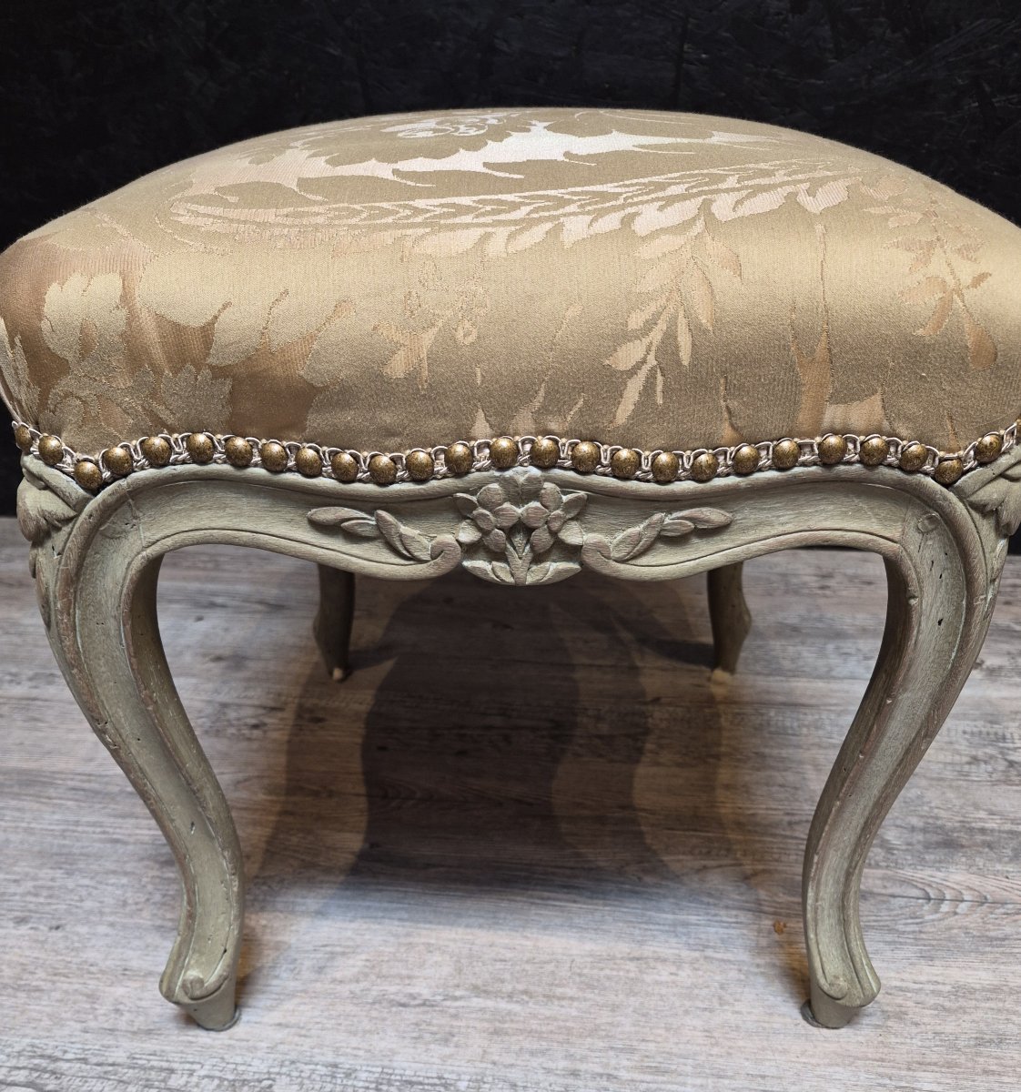 Tabouret d'époque Louis XV -photo-4