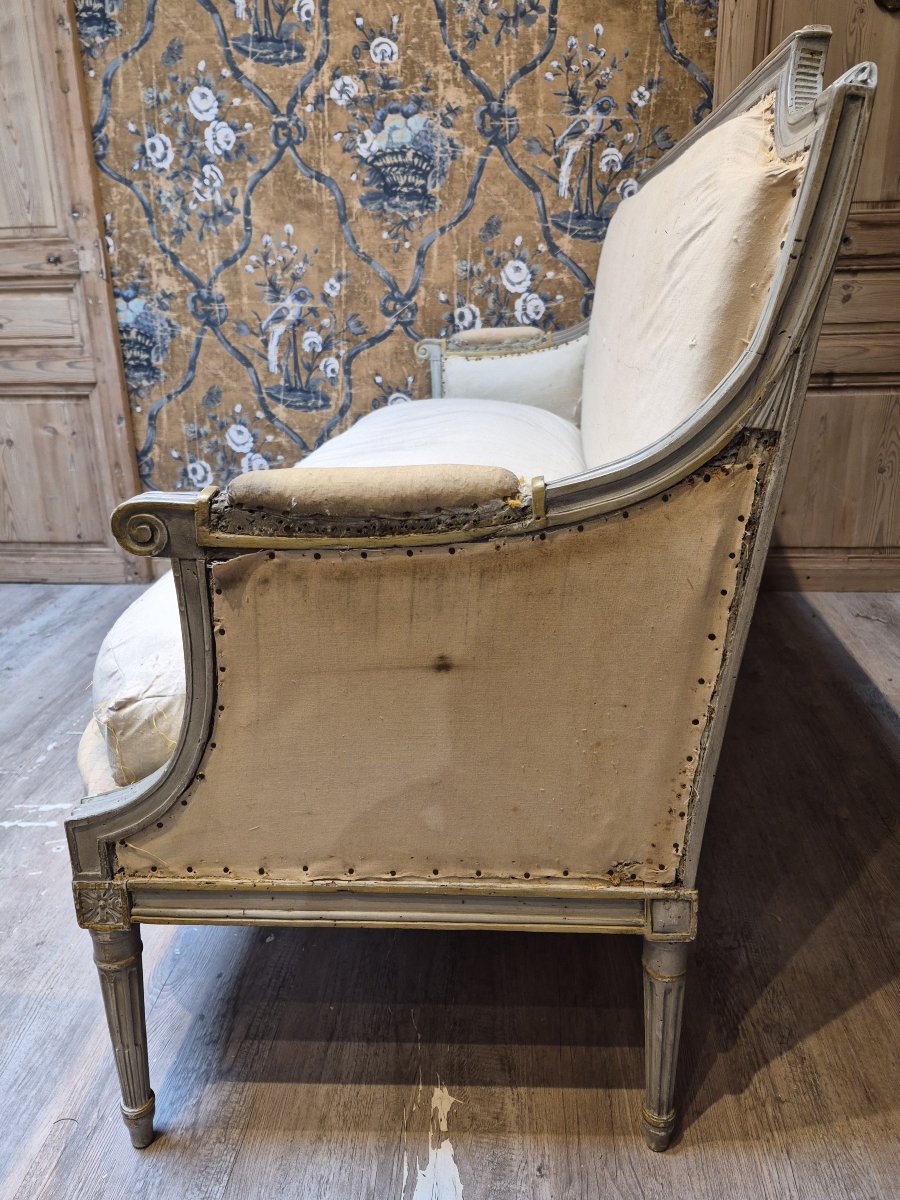Canapé d'époque Louis XVI -photo-4