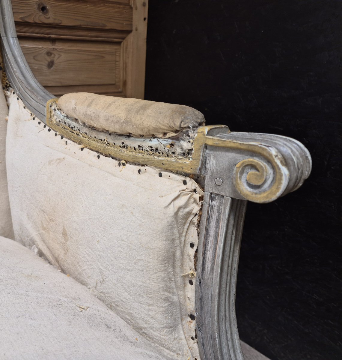 Canapé d'époque Louis XVI -photo-4
