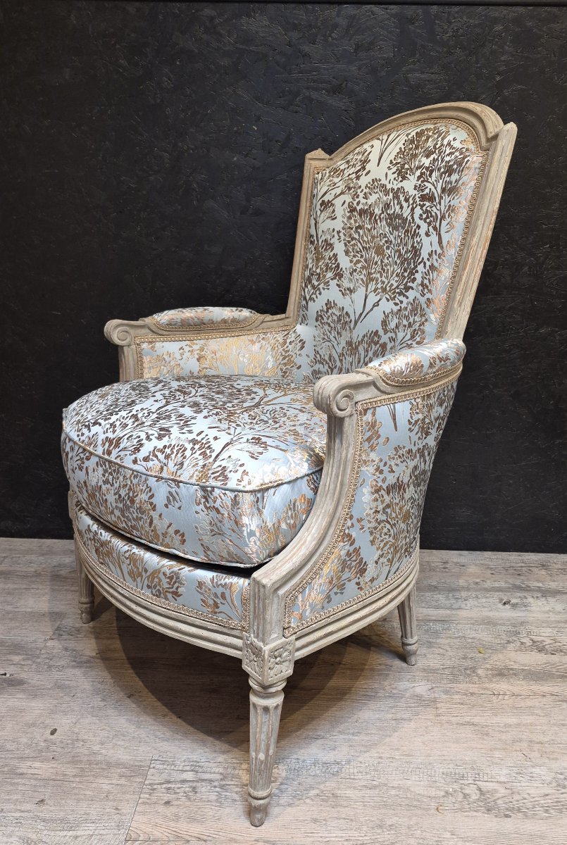 Antique Louis XVI-style Bergère Chair -photo-2
