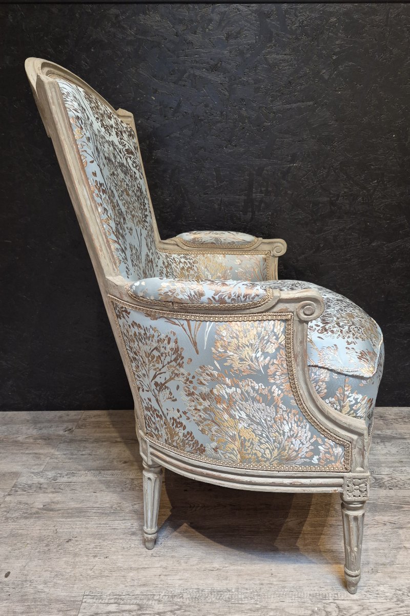 Antique Louis XVI-style Bergère Chair -photo-3