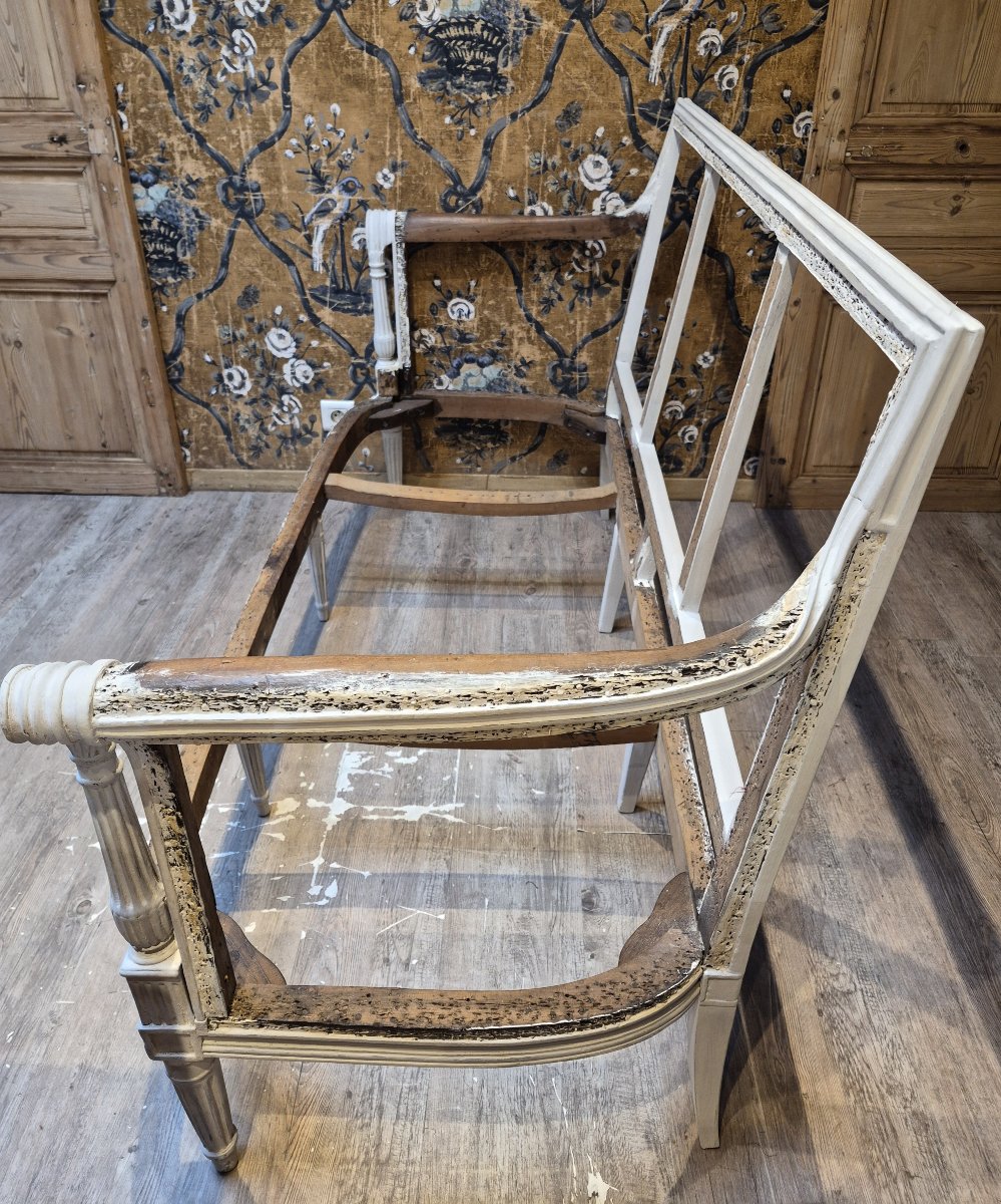 Canapé d'époque Louis XVI -photo-2