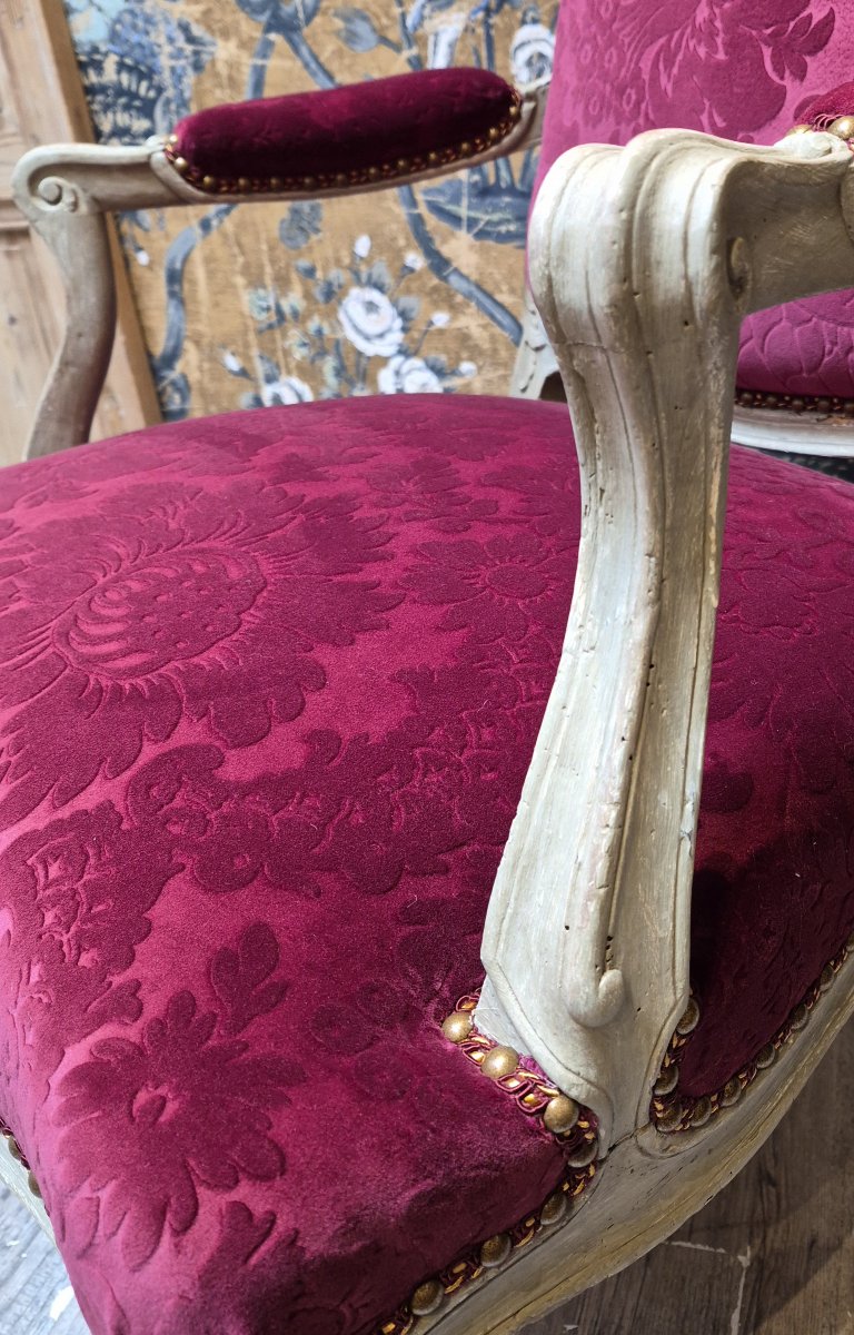 Pair Of Louis XV Period Armchairs-photo-2
