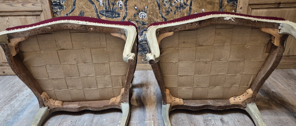 Pair Of Louis XV Period Armchairs-photo-5