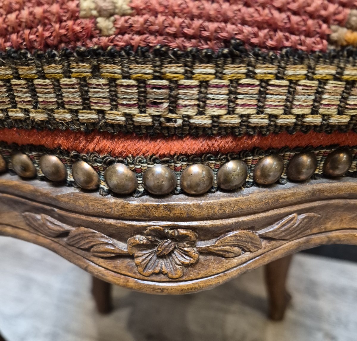 Tabouret de style Louis XV -photo-2