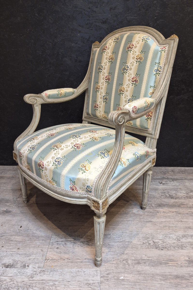 Fauteuil d'époque Louis XVI estampillé de Georges Jacob -photo-2