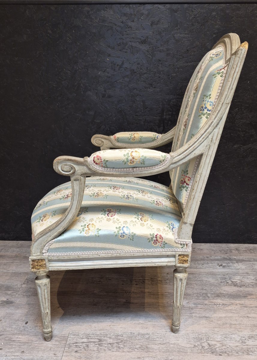 Fauteuil d'époque Louis XVI estampillé de Georges Jacob -photo-4