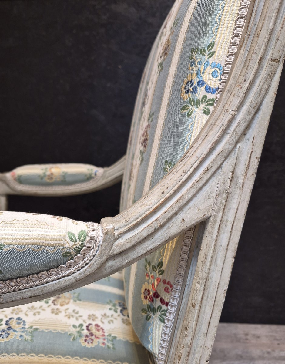 Fauteuil d'époque Louis XVI estampillé de Georges Jacob -photo-1