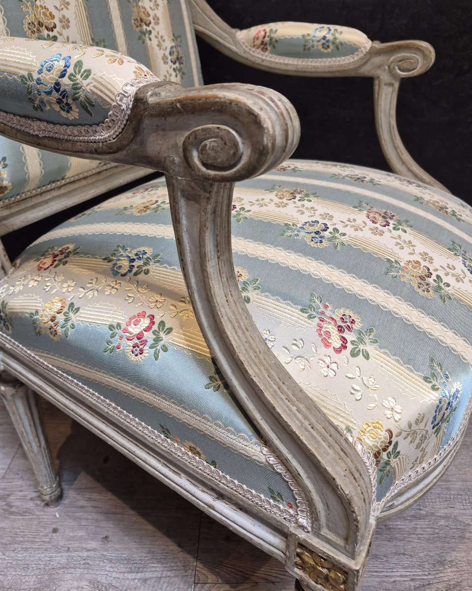 Fauteuil d'époque Louis XVI estampillé de Georges Jacob -photo-2