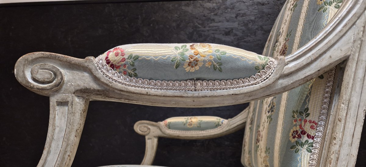 Fauteuil d'époque Louis XVI estampillé de Georges Jacob -photo-3