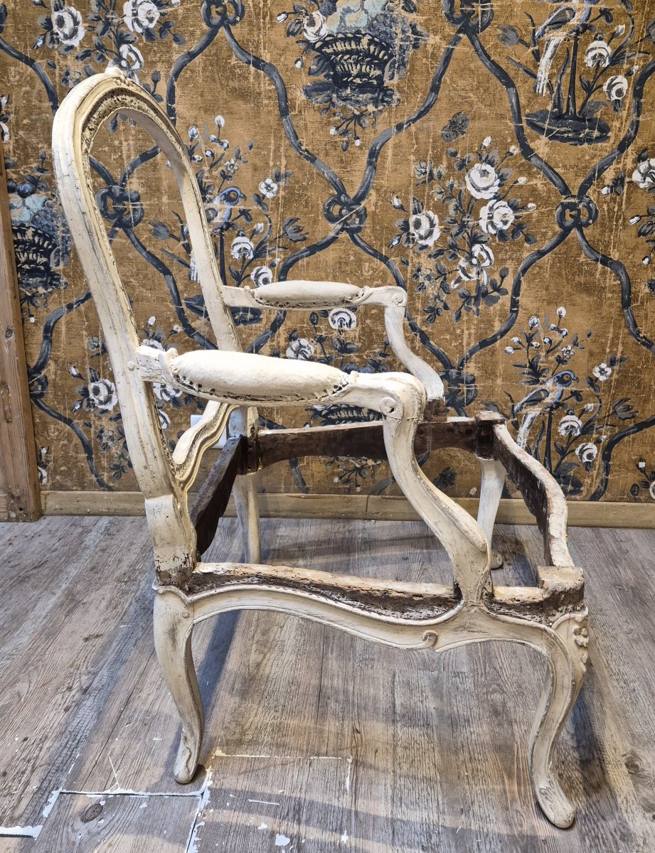 Pair Of Louis XV-era Armchairs -photo-1