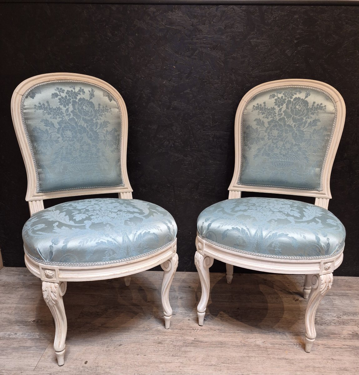 Paire de chaises de style transition 