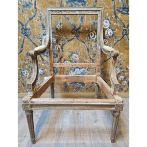 Louis XVI Period Armchair Stamped By Laver