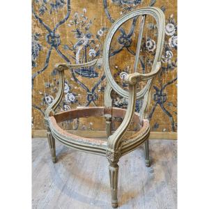 Cabriolet d'époque Louis XVI estampillé de Julien 