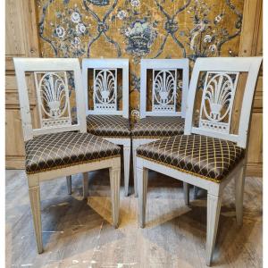 Set Of Four Directoire Period Chairs 