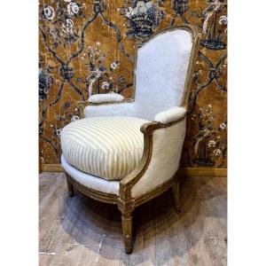 Bergère d'époque Louis XVI estampillée de Langon